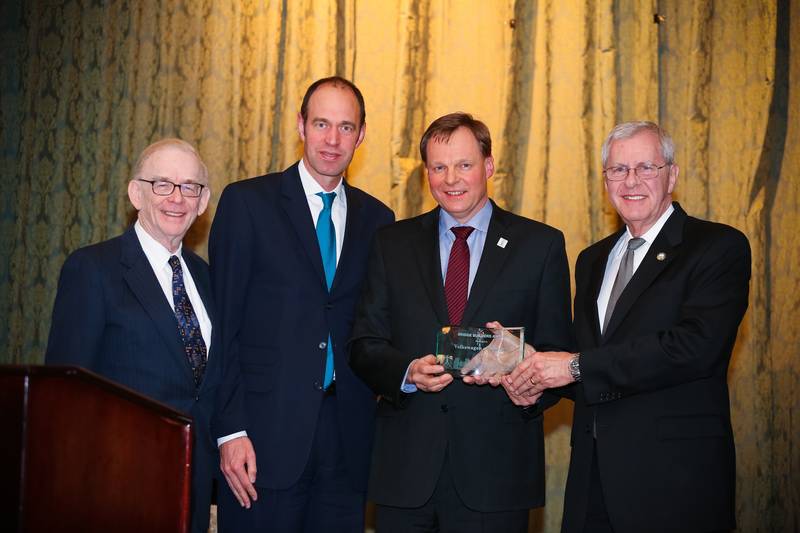 Volkswagen receiving the Bridge Builders Award from Partners for Livable Communities